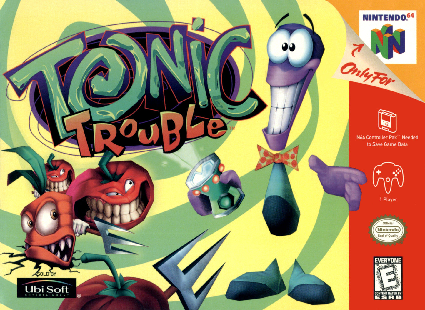 TONIC TROUBLE  - N64 (W/BOX & MANUAL)