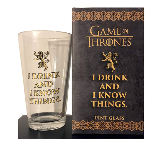 GAME OF THRONES: I DRINK & I KNOW THINGS - CULTUREFLY-PINT GLASS