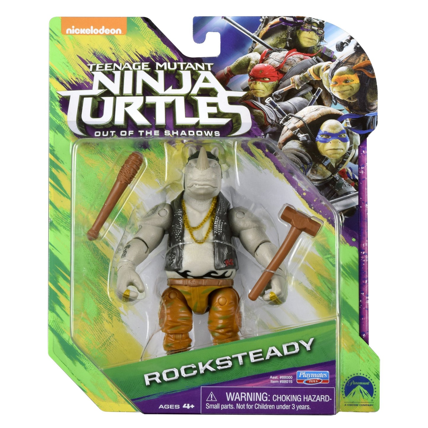 TMNT: OUT OF THE SHADOWS: BEBOP/ROCKSTEADY - SPIN MASTER-SET OF 2