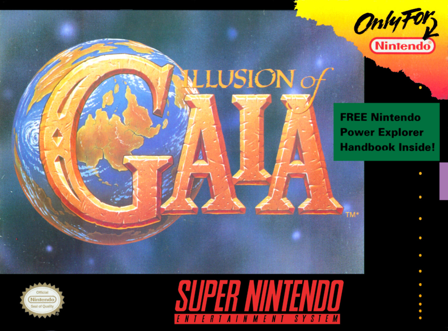 ILLUSION OF GAIA  - SNES (W/BOX & MANUAL)