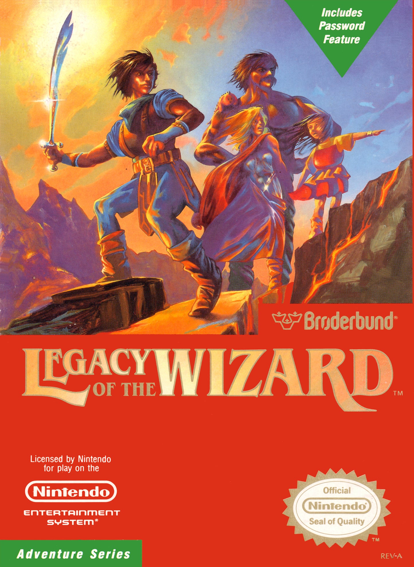 LEGACY OF THE WIZARD  - NES (W/BOX & MANUAL)