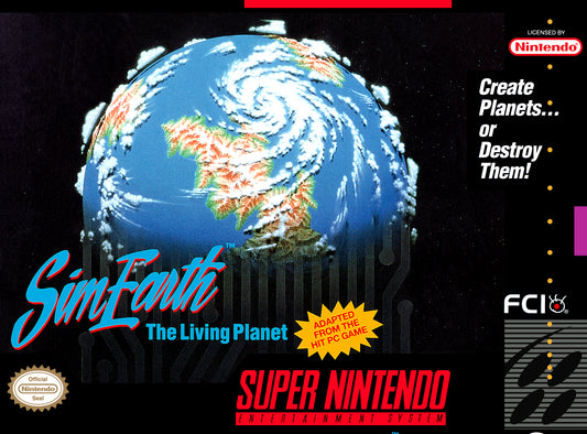 SIMEARTH: THE LIVING PLANET  - SNES (W/BOX)