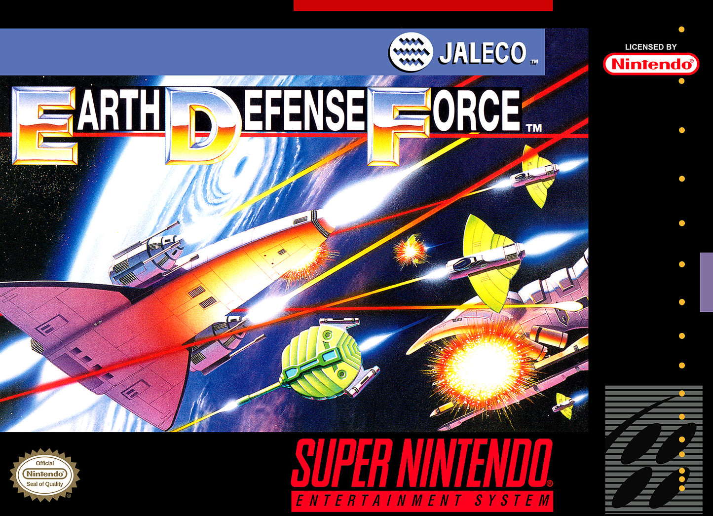 EARTH DEFENSE FORCE  - SNES (W/BOX & MANUAL)