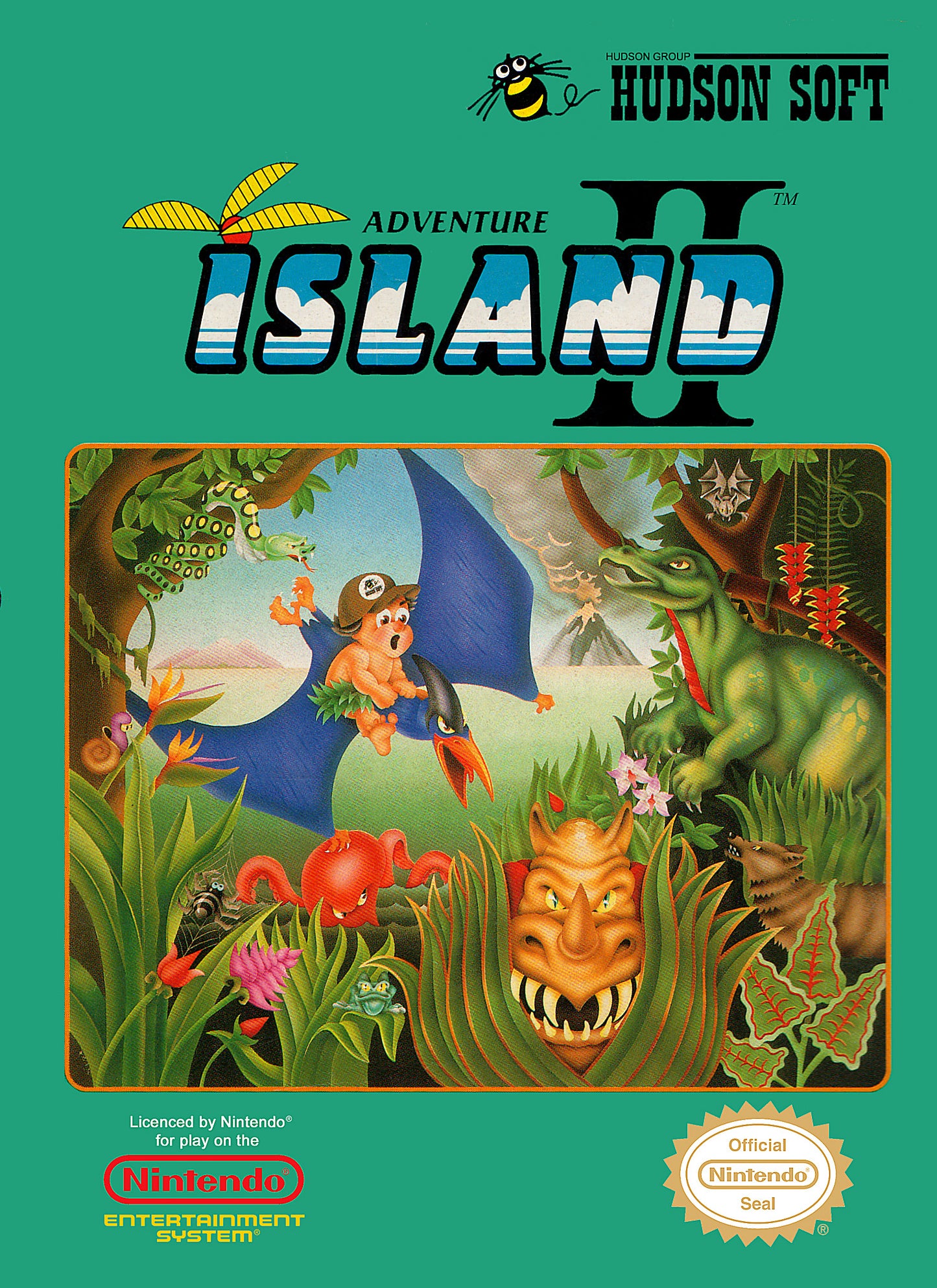 ADVENTURE ISLAND II  - NES (W/BOX & MANUAL)