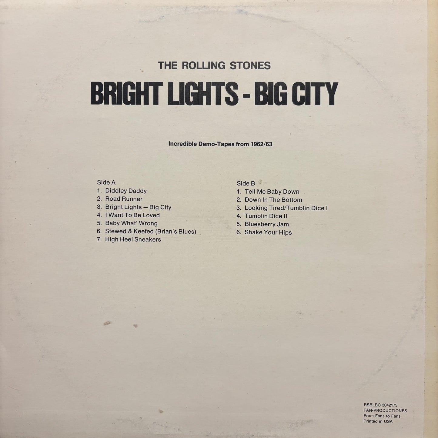 Rolling Stones - Bright Lights - Big City (Used LP)