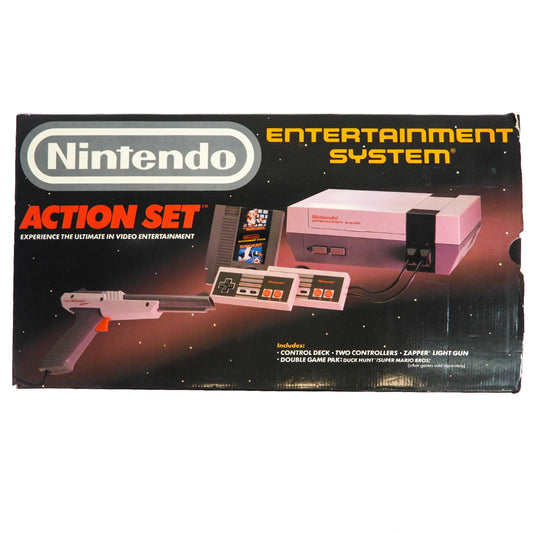 NES CONSOLE- ACTION SET (HARDWARE) - NES (W BOX)