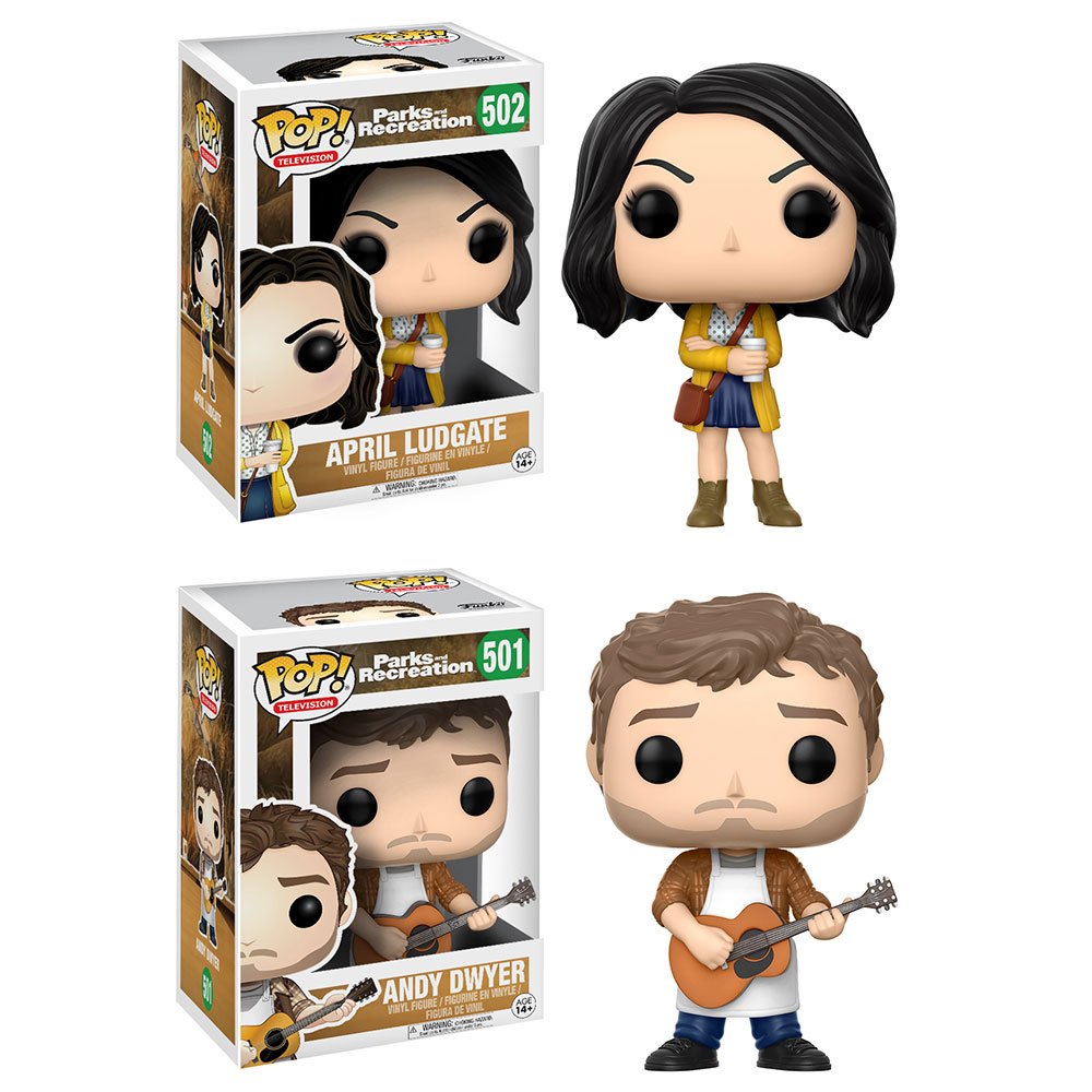 PARKS AND RECREATION: ANDY DWYER #501 & APRIL LUDGATE #502 - FUNKO POP!-SET OF 2