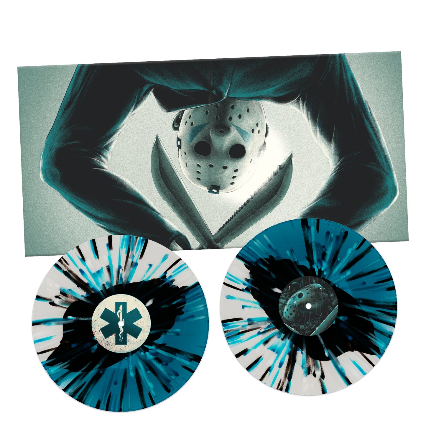 Harry Manfredini - Friday The 13th Part V: A New Beginning OST (180G/“Impostor Jason & Crystal Lake” Tri-Color Split w/ Splatter Colored Vinyl)