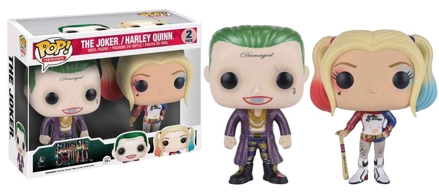 SUICIDE SQUAD: JOKER & HARLEY QUINN (METALIC)(2 PACK) - FUNKO POP!-EXCLUSIVE