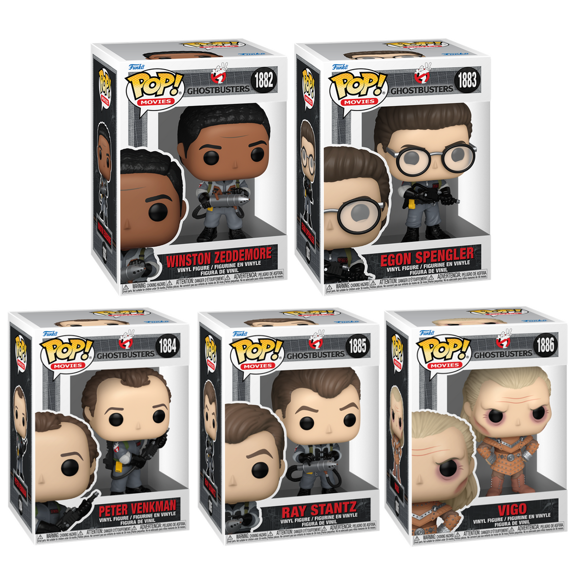 GHOSTBUSTERS II: #1882-1886 - FUNKO POP!-SET OF 5