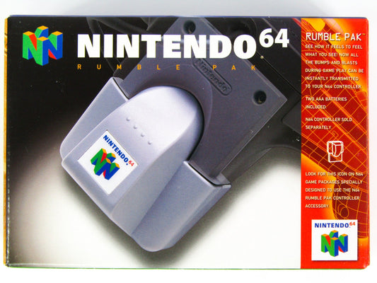 N64 RUMBLE PAK (HARDWARE) - N64 (W/BOX & MANUAL)