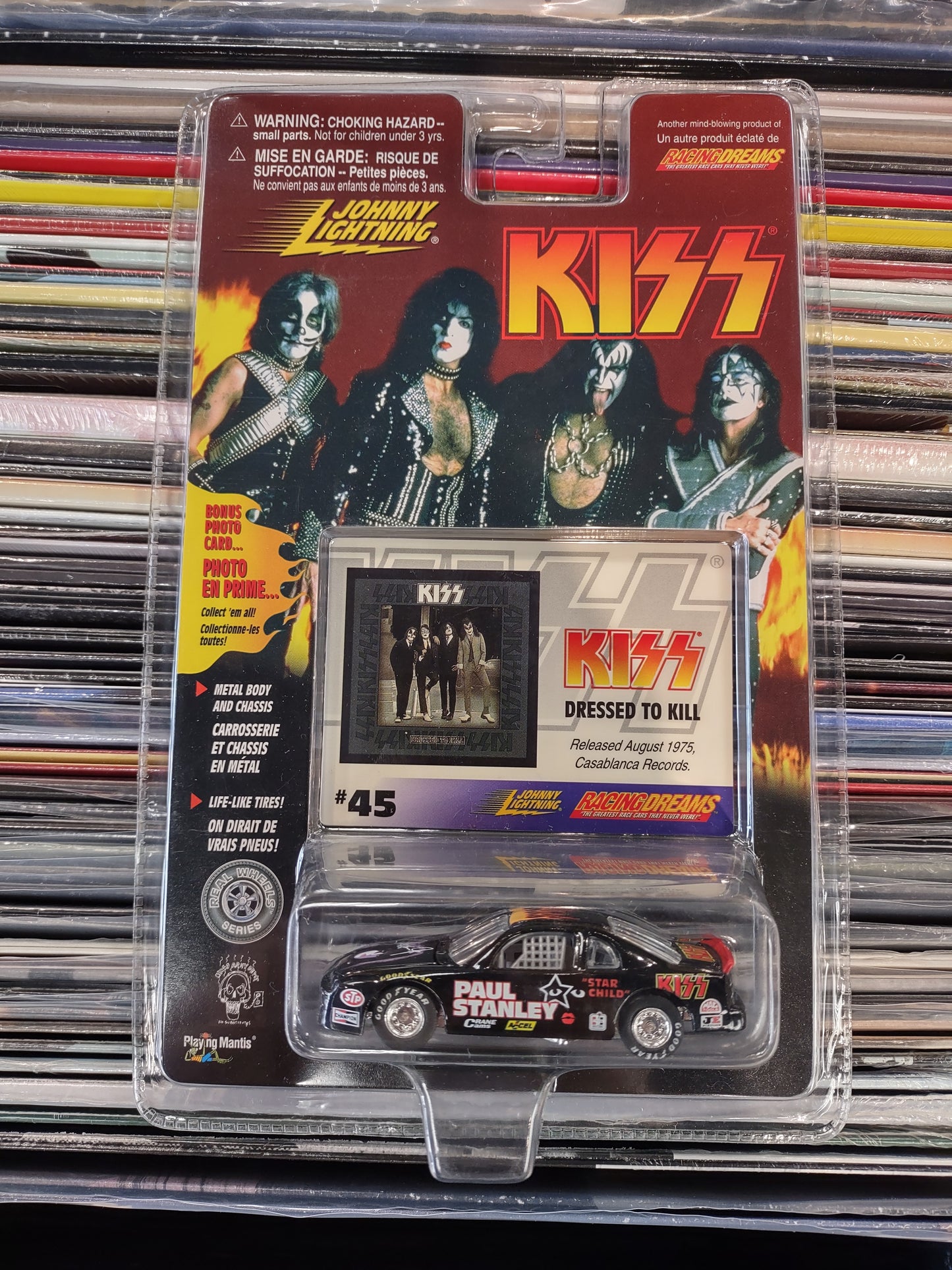 KISS CARS: #13/23/29/45 (BLACK TOP) - JOHNNY LIGHTNING-SET OF 4