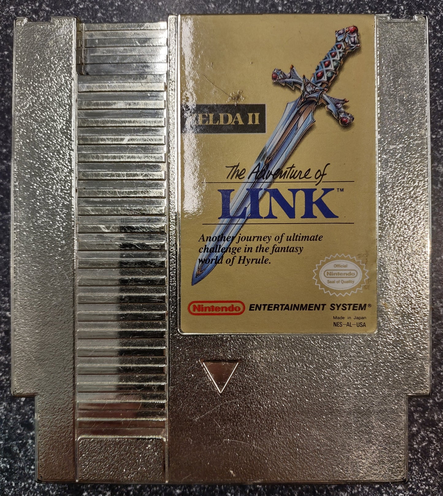 ZELDA II: THE ADVENTURE OF LINK (GOLD CARTRIDGE)  - NES (W/BOX, NO MANUAL)