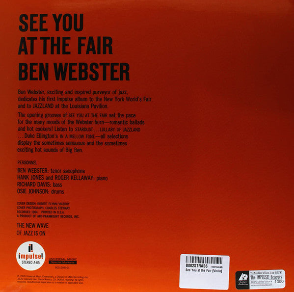 Ben Webster - See You At The Fair (Used LP)