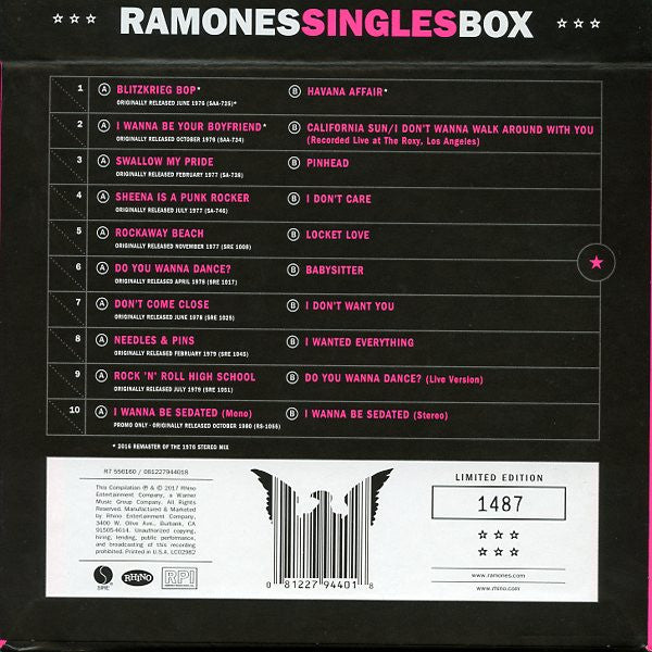 Ramones - Singles Box (Sealed) (Used LP)