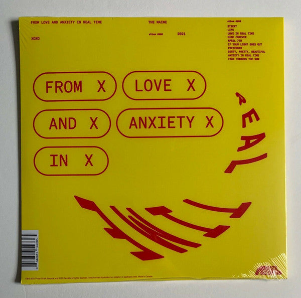 Maine - XOXO: From Love And Anxiety In Real Time (Yellow) (Used LP)