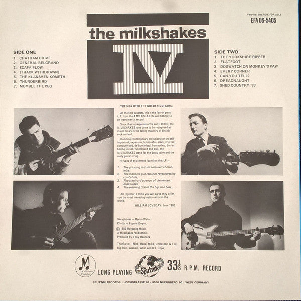 Milkshakes - Milkshakes IV: The Men With The Golden Guitars (Used LP)