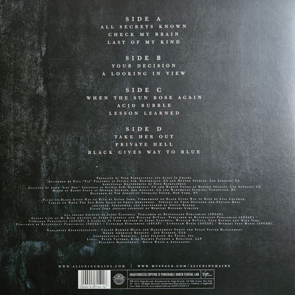 Alice In Chains - Black Gives Way To Blue (Clear) (Used LP)