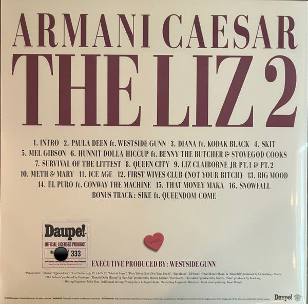 Armani Caesar - Liz 2 (Splatter/Numbered) (Used LP)