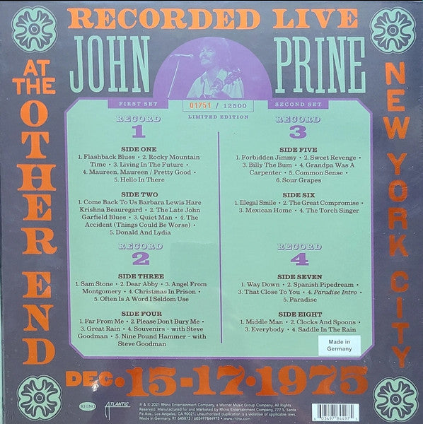 John Prine - Live At The Other End Dec. 1975 (RSD) (Used LP)