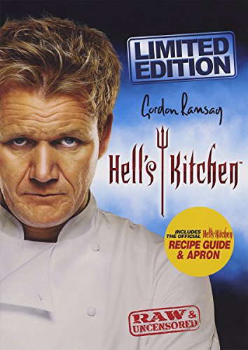 GORDON RAMSAY,HELL'S KITCHEN 9 DVD SET INCLUDING EMBROIDERED APRON AND THE OFFICIAL RECIPE BOOK