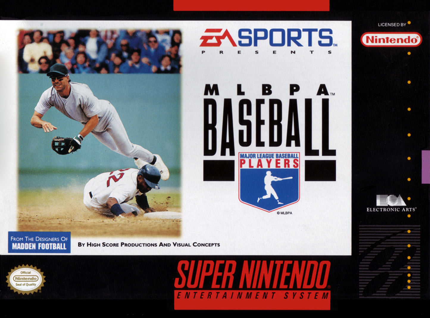 MLBPA BASEBALL  - SNES (W/BOX & MANUAL)
