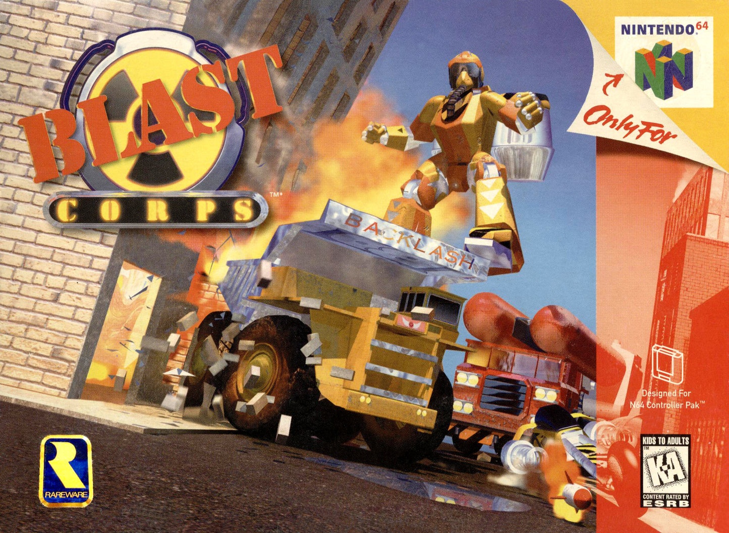 BLAST CORPS  - N64 (W/BOX & MANUAL)