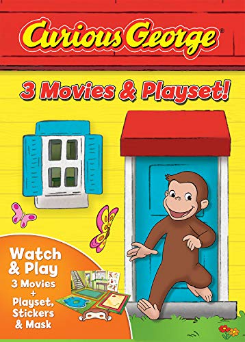 CURIOUS GEORGE (ANIMATED) - DVD-3 MOVIES PLAYSET