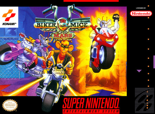 BIKER MICE FROM MARS  - SNES (W/BOX & MANUAL)