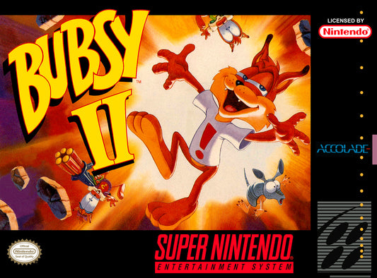 BUBSY II  - SNES (W/BOX & MANUAL)