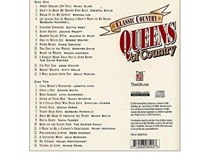 VARIOUS  - CLASSIC COUNTRY: QUEENS OF COUNTRY (2 CD