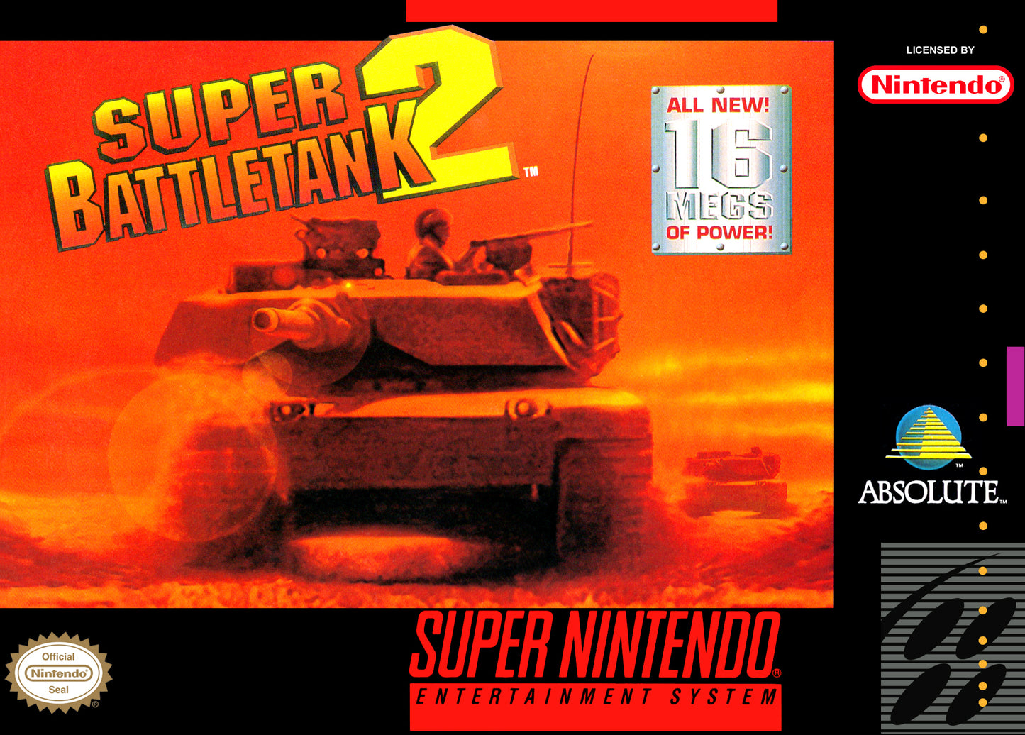 SUPER BATTLETANK 2  - SNES (W/BOX)