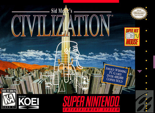 SID MEIER'S CIVILIZATION  - SNES (W/BOX)