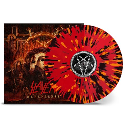 SLAYER - REPENTLESS - TRANSPARENT RED W/ ORANGE & BLACK SPLATTER (VINYL)