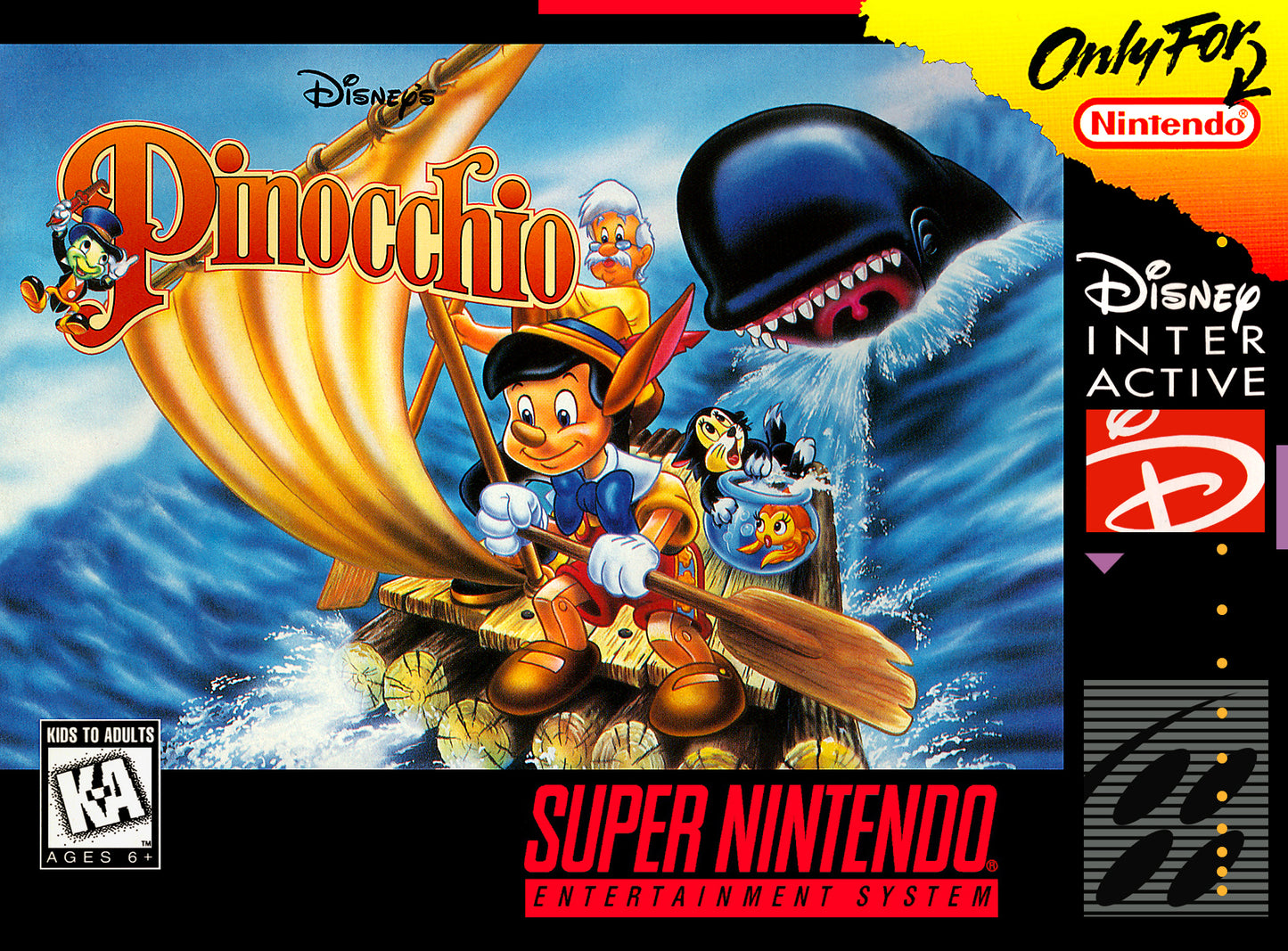 PINOCCHIO  - SNES (W/BOX & MANUAL)