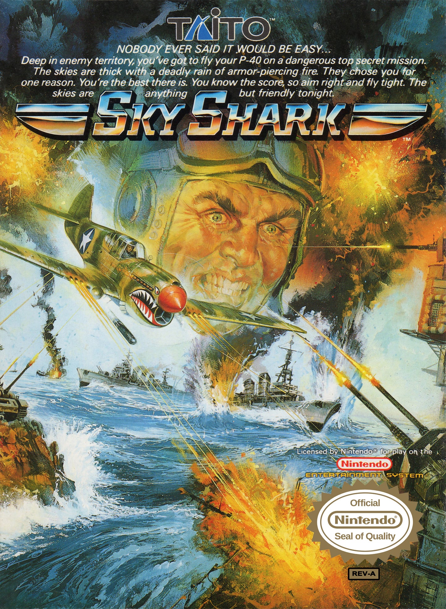 SKY SHARK  - NES (W/BOX)