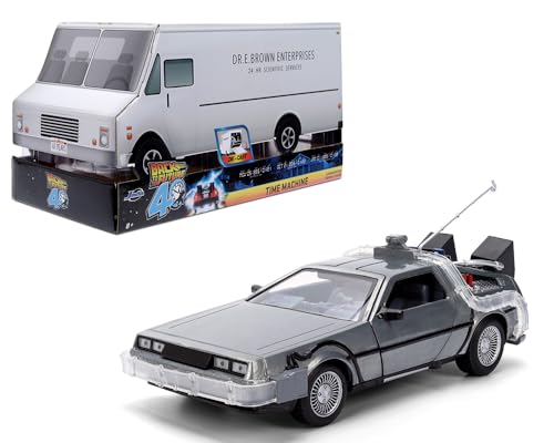 BACK TO THE FUTURE: TIME MACHINE (SILVER) - JADA-DIE-CAST 1:24-40TH-TR ...