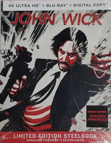 JOHN WICK 1 & 2  - BLU-4K-INC. BLU COPY (STEELBOOK)