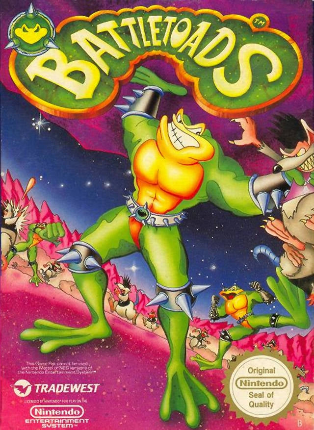 BATTLETOADS  - NES (W/BOX & MANUAL)