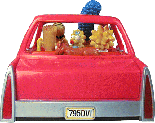 SIMPSONS CAR (TALKING-TESTED/WORKING) - PLAYMATES-2001