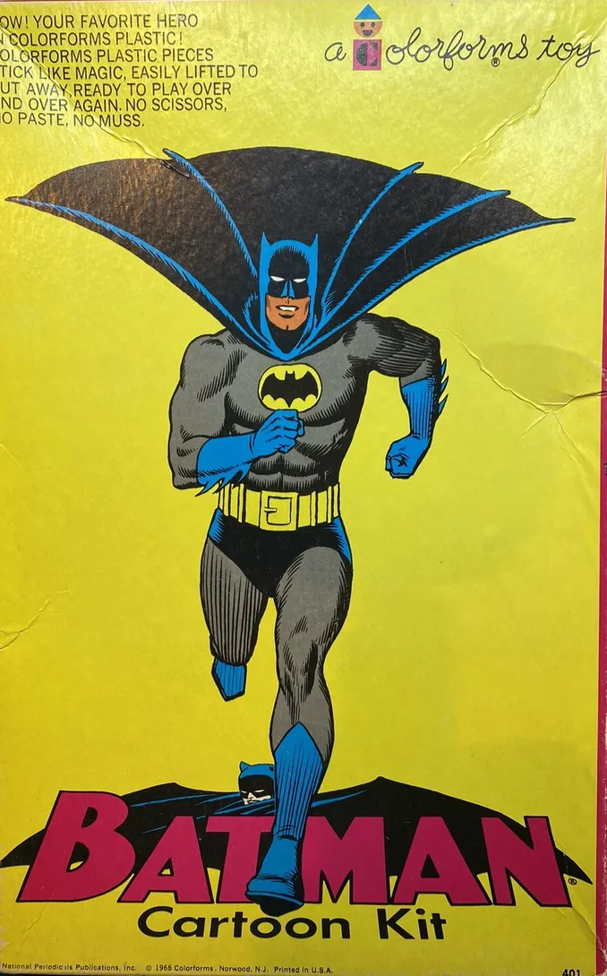 BATMAN: CARTOON KIT (NEAR COMPLETE) - COLORFORMS-#401-DAMAGED BOX