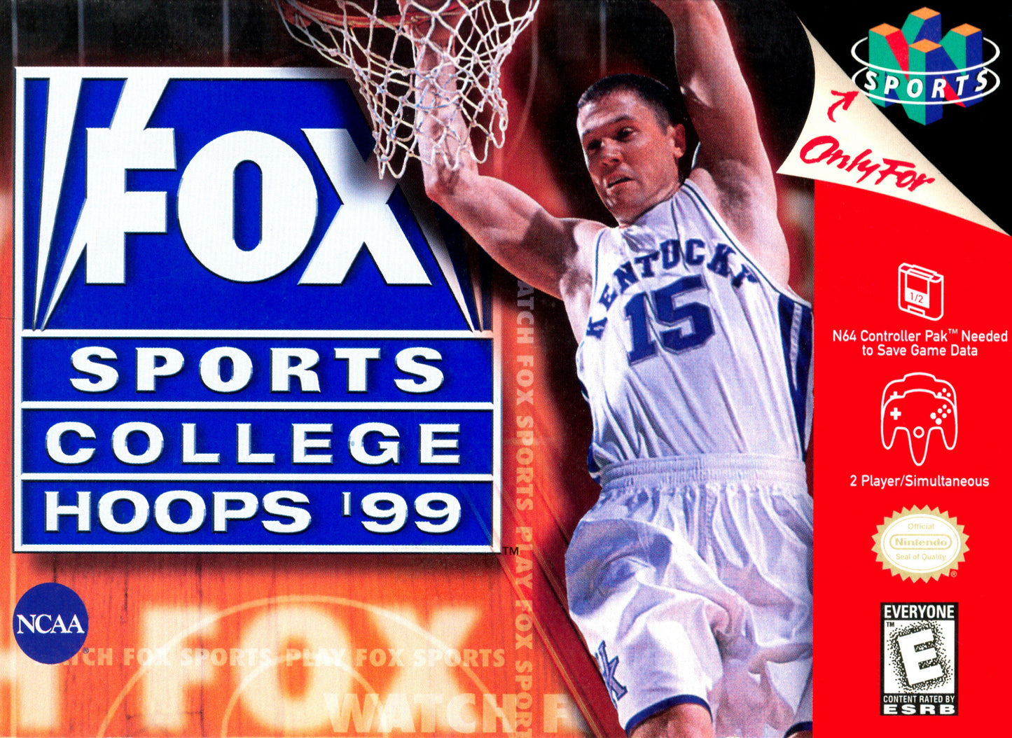 FOX SPORTS COLLEGE HOOPS '99  - N64 (W/BOX)