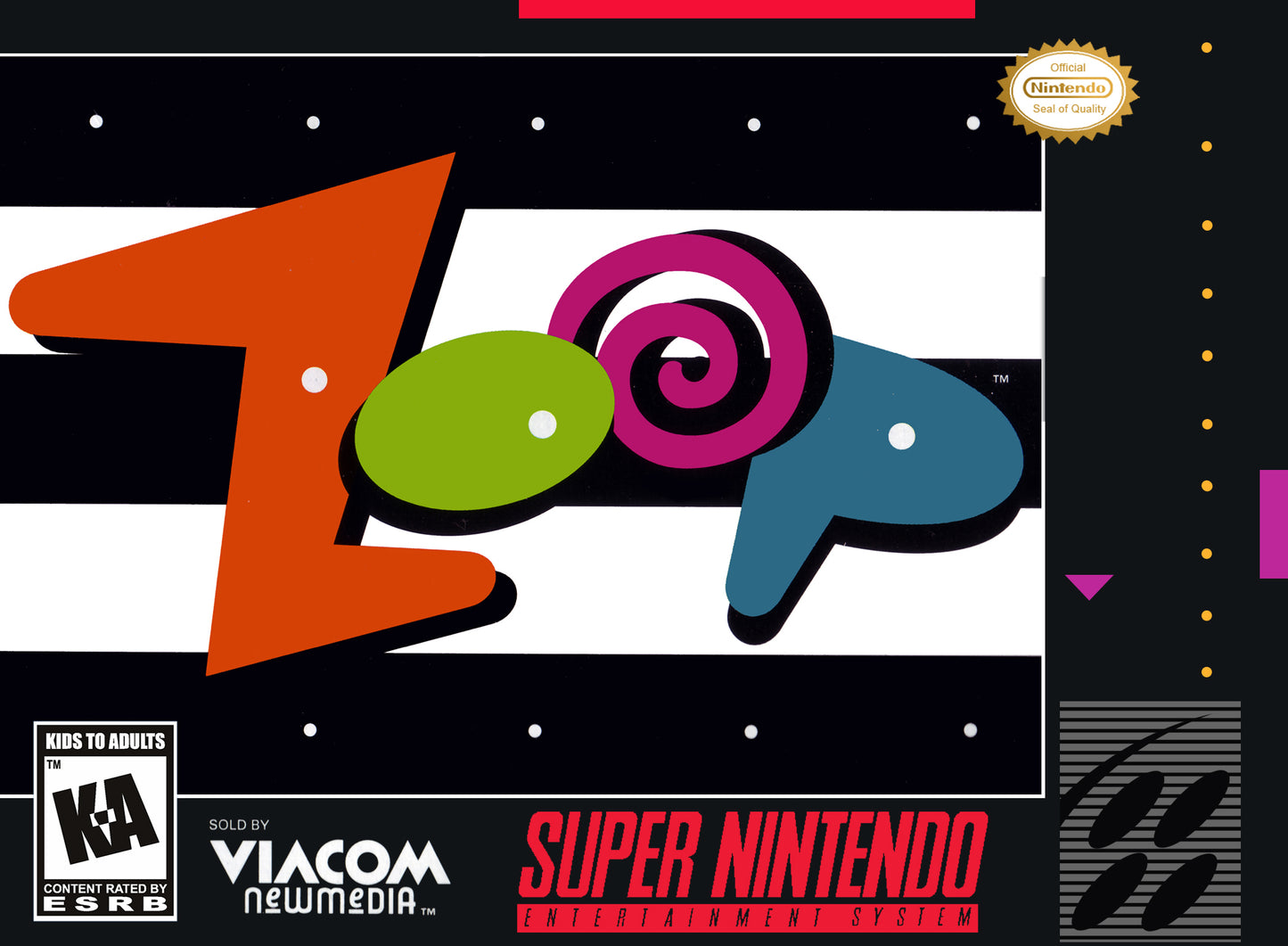 ZOOP  - SNES (W/BOX & MANUAL)