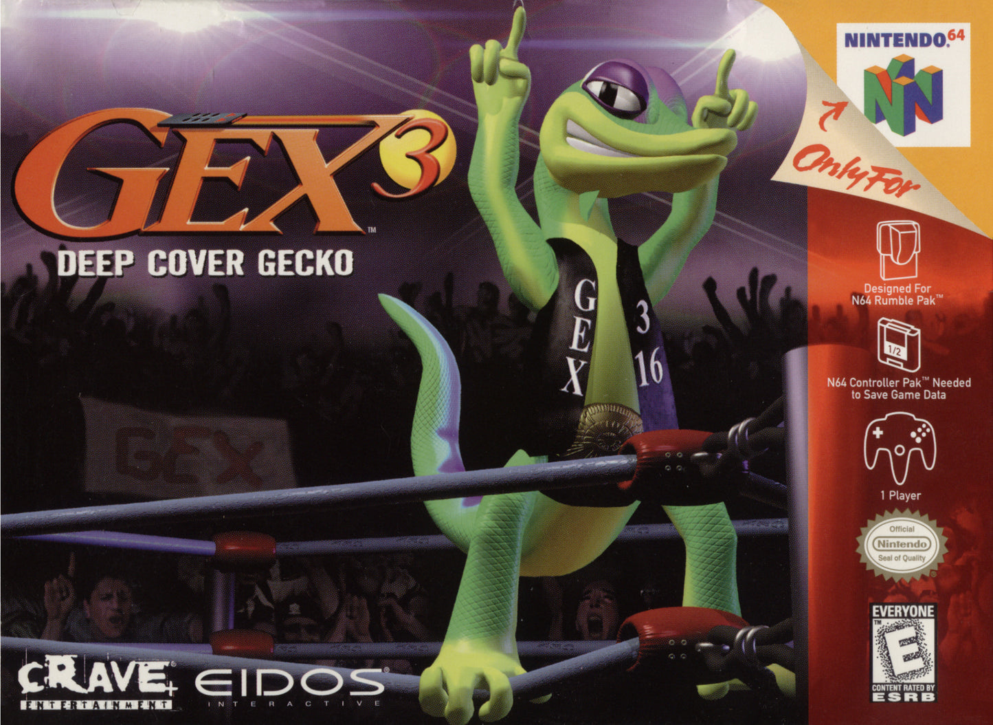 GEX 3: DEEP COVER GECKO  - N64 (W/BOX & MANUAL)