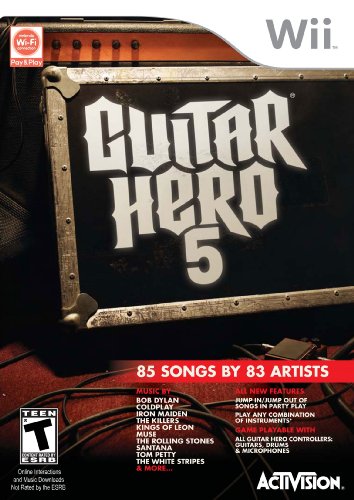 GUITAR HERO 5 STAND ALONE SOFTWARE  (BILINGUAL GAME-PLAY) - WII STANDARD EDITION