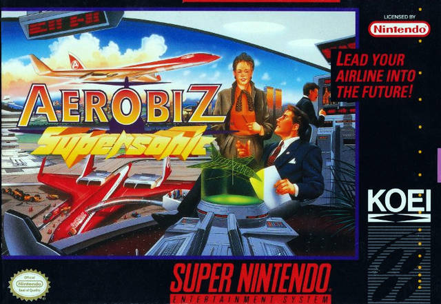 AEROBIZ  - SNES (W/BOX & MANUAL)