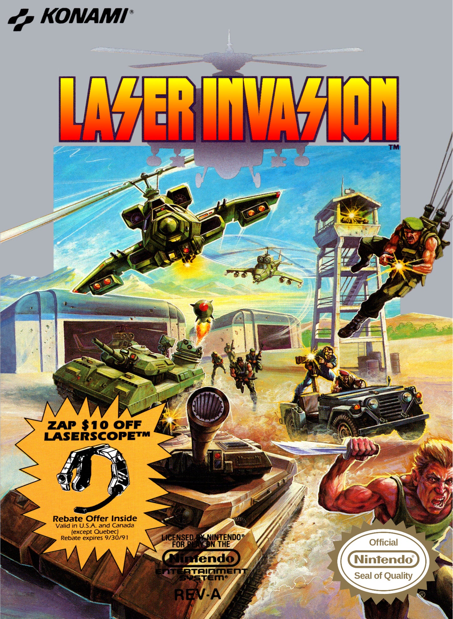 LASER INVASION  - NES (W/BOX)