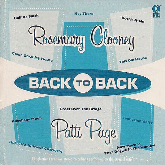 CLOONEY, ROSEMARY  - BACK TO BACK