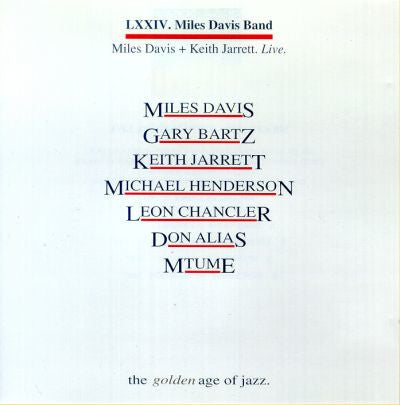 DAVIS, MILES  - LIVE