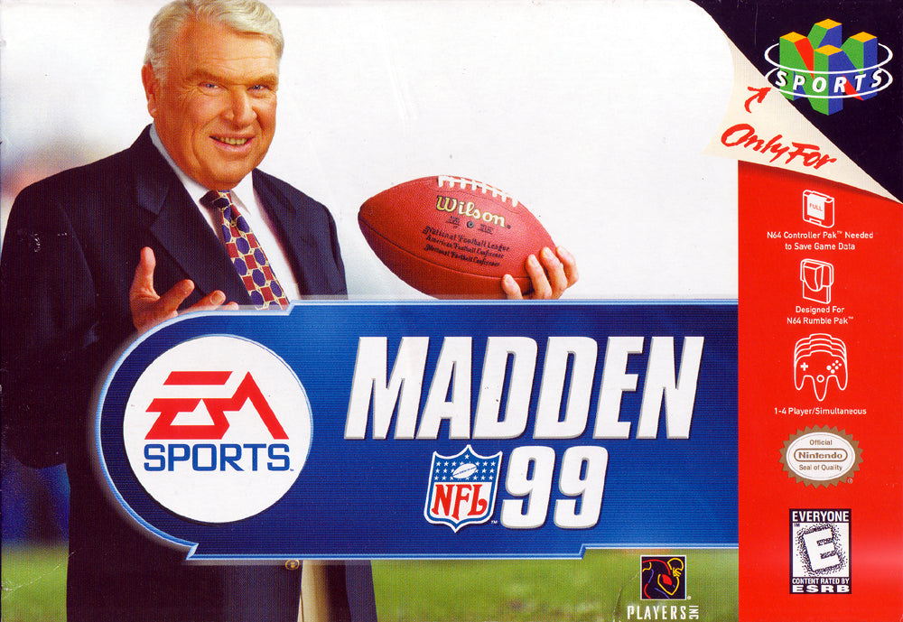 MADDEN NFL 99  - N64 (W/BOX & MANUAL)